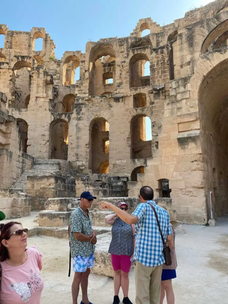 El Djem amphitheatre roman arches tour