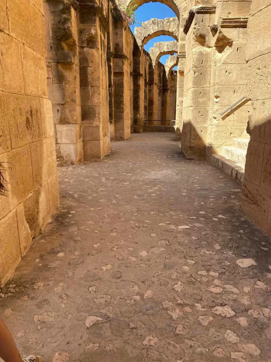 El Djem amphitheatre roman corridor arches
