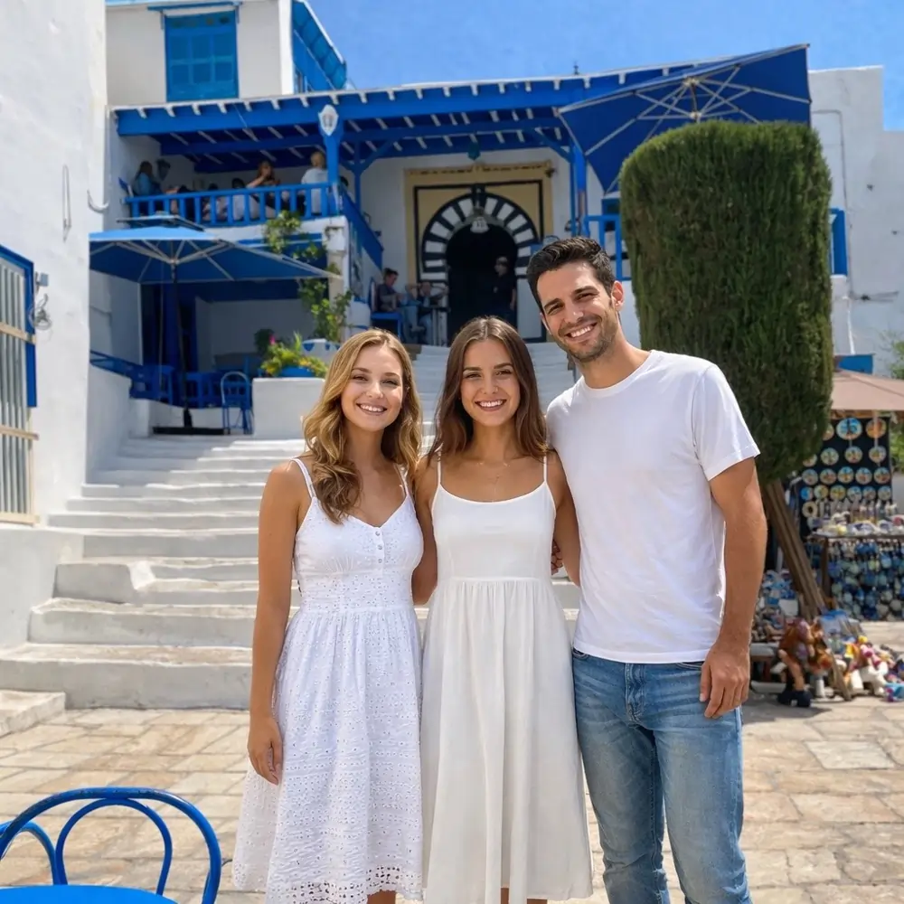 Iconic blue and white streets on private tours in Tunisia Sidi Bou Said village