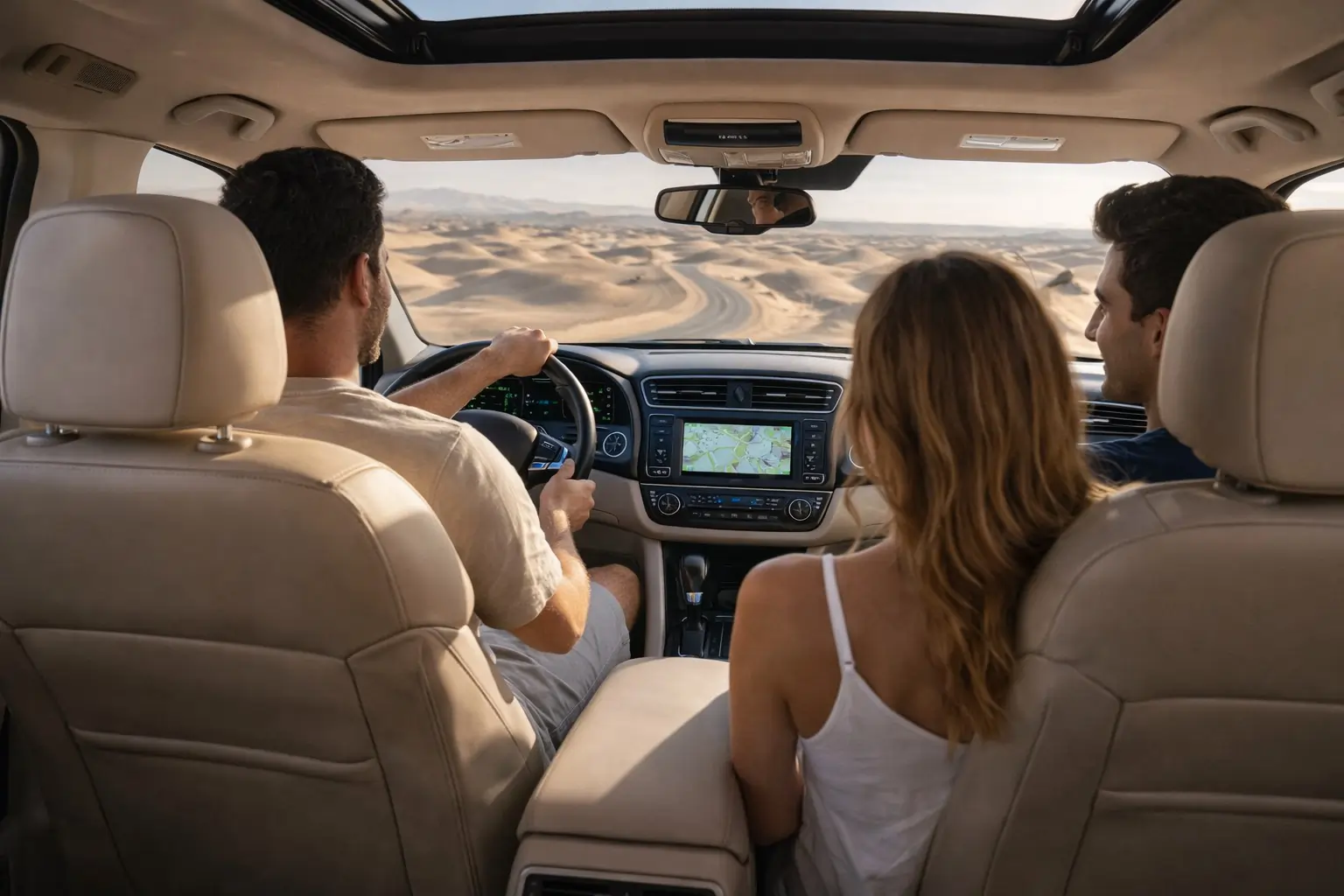 Private driver picking up tourists for a private tour in Tunisia
