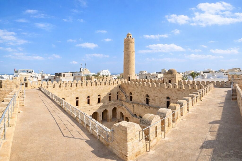 Ribat of Sousse Tunisia ancient fortress view Medina and coast