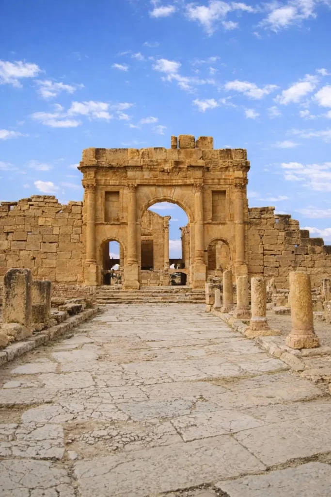 Sbeitla archaeological site Tunisia Roman temples and historic city ruins