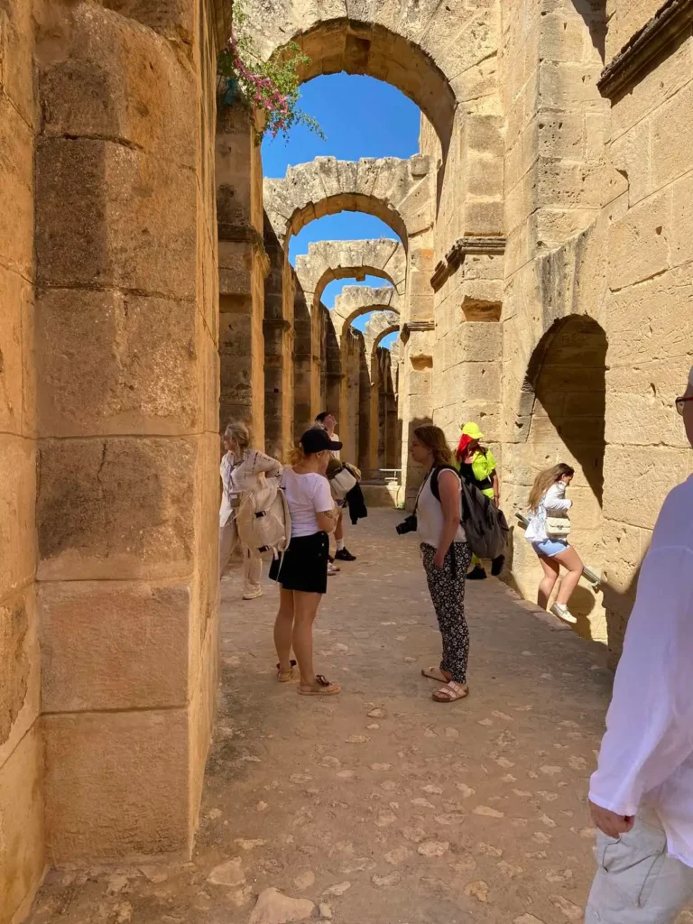 how to get to el jem from sousse view of el jem amphitheatre interior arena in tunisia