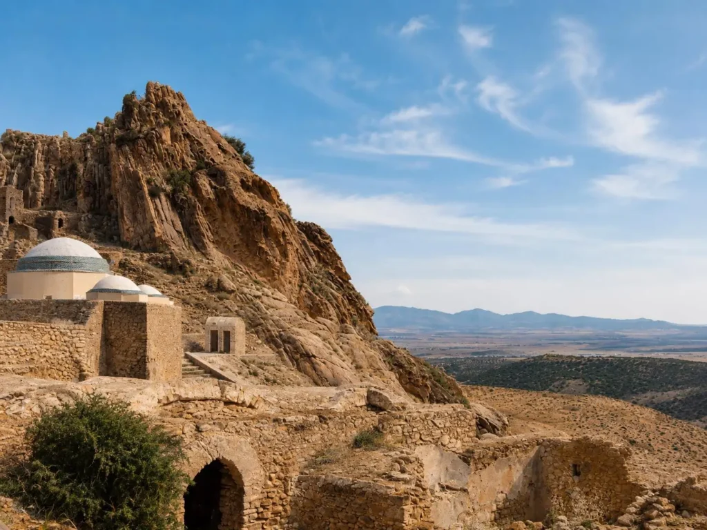 Zaghouan Zriba Olia tour Tunisia abandoned Berber mountain village with panoramic valley view